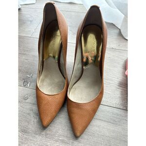 Michael Kors, gold heel pumps, brown size 8